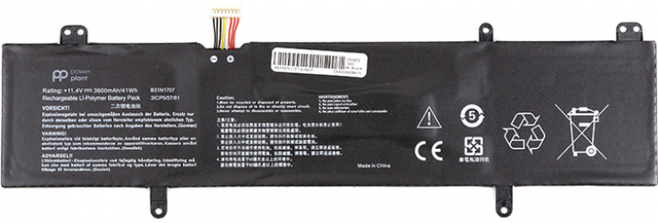 Аккумулятор PowerPlant для ноутбуков ASUS VivoBook 14 X411UA (B31N1707) 11.4V 3600mAh (NB431793)