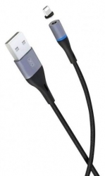 Кабель USB XO NB125 lightning 1m 2A Magnetic Black Кабель USB XO NB125 lightning 1m 2A Magnetic Black
