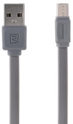 Кабель USB Remax RC-129m microUSB 1m 2.4A Grey Кабель USB Remax RC-129m microUSB 1m 2.4A Grey