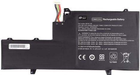 Аккумулятор PowerPlant для ноутбуков HP EliteBook X360 (OM03XL) 11.55V 4700mAh (NB461653)