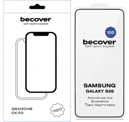 Защитное стекло BeCover для Samsung Galaxy S26 SM-S942 10D (714766) Black