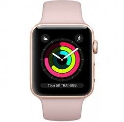 Смарт часы Apple Watch Series 3 GPS 42mm Gold Aluminium Case with Pink Sand Sport Band (MQL22FS/A) Смарт часы Apple Watch Series 3 GPS 42mm Gold Aluminium Case with Pink Sand Sport Band (MQL22FS/A)
