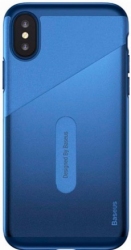Накладка Baseus Card Pocket Series For iPhone X/Xs (WIAPIPH8-KA15) Dark Blue