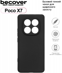 Cиліконовий чохол BeCover для Poco X7 (713777) Black
