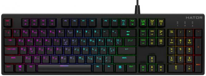 Клавиатура проводная Hator Rockfall EVO Optical Kailh USB (HTK-610)