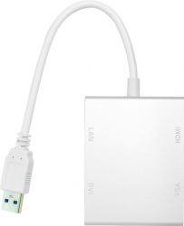 Переходник PowerPlant USB 3.0 - HDMI, DVI, VGA, RJ45 Gigabit Ethernet (CA912087) Переходник PowerPlant USB 3.0 - HDMI, DVI, VGA, RJ45 Gigabit Ethernet (CA912087)