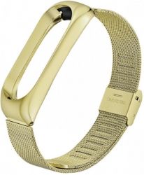 Ремінець BeCover Metal для Xiaomi Mi Band 3/4 (704653) Gold