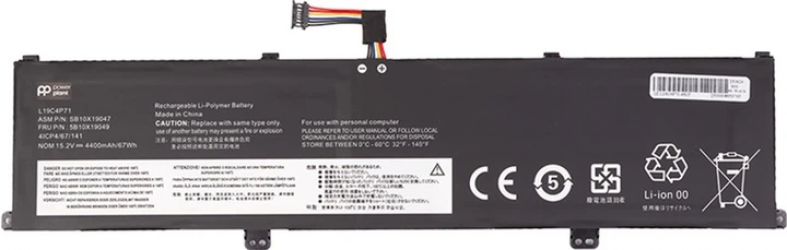 Аккумулятор PowerPlant для Lenovo ThinkPad X1 Extreme P1 3rd Gen (L19C4P71) 15.2V 4400mAh (NB482696)
