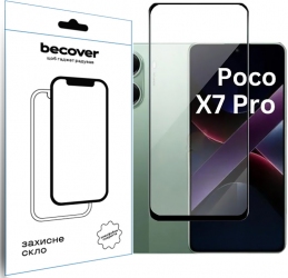 Защитное стекло Becover для Poco X7 Pro (713415) Black Защитное стекло Becover для Poco X7 Pro (713415) Black