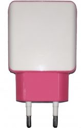 Сетевое зарядное устройство Original ADC-P15 2USB 2.1A pink-white Сетевое зарядное устройство Original ADC-P15 2USB 2.1A pink-white
