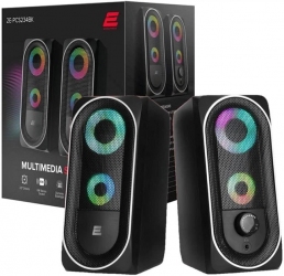 Акустична система 2E PCS234 RGB, 2.0, USB (2E-PCS234BK) Black 