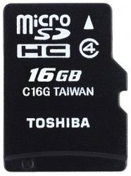 Карта памяти TOSHIBA Class 4 16GB microSDHC no adapter (TSHC579241) Карта памяти TOSHIBA Class 4 16GB microSDHC no adapter (TSHC579241)