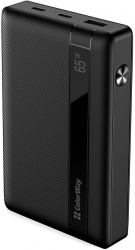 УМБ ColorWay 20000 mAh Powerful USB QC3.0 + USB-C Power Delivery 65W (CW-PB200LPA3BK-PDD) Black УМБ ColorWay 20000 mAh Powerful USB QC3.0 + USB-C Power Delivery 65W (CW-PB200LPA3BK-PDD) Black