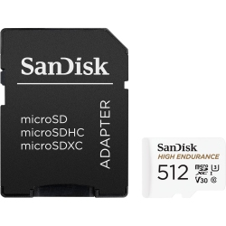 Карта памяти SanDisk High Endurance microSDXC 512GB UHS-I U3 V30 + SD-адаптер (SDSQQNR-512G-GN6IA)