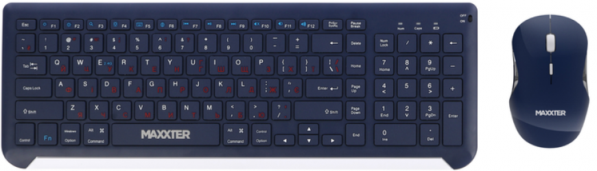 Комплект бездротовий Maxxter KMS-WCM-01BL-UA Wireless Blue Комплект бездротовий Maxxter KMS-WCM-01BL-UA Wireless Blue