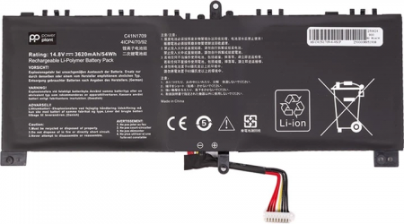 Аккумулятор PowerPlant для Asus ROG Strix SCAR Edition GL503VS (C41N1709) 14.8V 3620mAh (NB432370)