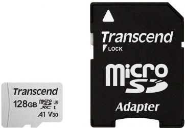 Карта памяти Transcend 300S microSDHC 128GB UHS-I U3 + SD-Adapter (TS128GUSD300S-A)
