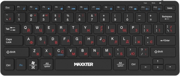 Клавиатура беспроводная Maxxter KBW-C01B-UA Wireless Black