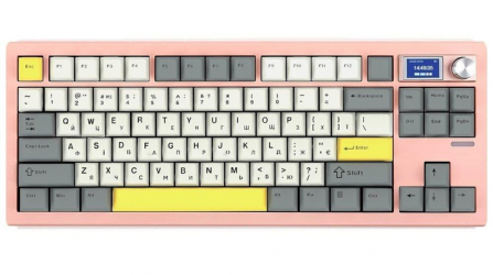 Клавіатура бездротова EPOMAKER Shadow-S Wisteria Linear (SHS-P-WL) Pink  Клавіатура бездротова EPOMAKER Shadow-S Wisteria Linear (SHS-P-WL) Pink