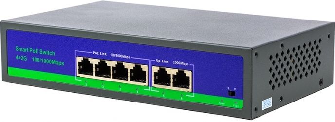 PoE коммутатор PowerPlant 4ch 100Mbps+2G uplink (POE0420L) PoE коммутатор PowerPlant 4ch 100Mbps+2G uplink (POE0420L)