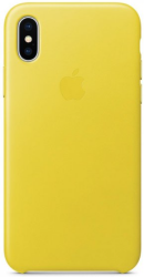 Панель Apple Leather Case iPhone X Yellow
