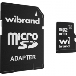 Карта пам'яті Wibrand microSDHC 16GB UHS-I U1 V6 + SD-адаптер (WICDHU1/16GB-A)