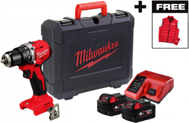 Аккумуляторная дрель-шуруповерт Milwaukee М18 BLPDRC-402С+ ЗУ + 2 АКБ + HD кейс + жилетка (4933499458) Аккумуляторная дрель-шуруповерт Milwaukee М18 BLPDRC-402С+ ЗУ + 2 АКБ + HD кейс + жилетка (4933499458)