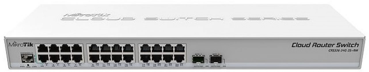 Комутатор MikroTik CRS326-24G-2S+RM