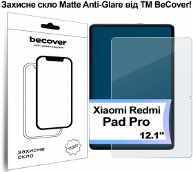 Защитное стекло BeCover (Matte Anti-Glare) для Xiaomi Redmi Pad Pro 12.1'' (713446) Защитное стекло BeCover (Matte Anti-Glare) для Xiaomi Redmi Pad Pro 12.1'' (713446)