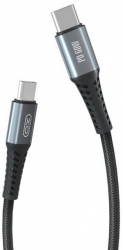 Кабель USB XO NB-Q167 type-C to type-C 1m 60W Black Кабель USB XO NB-Q167 type-C to type-C 1m 60W Black