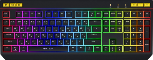 Клавиатура проводная HATOR Icefall RGB USB (HTK402UA) Black 