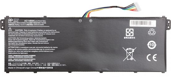 Акумулятор PowerPlant для ноутбуків Acer Aspire E15 ES1-512 Series (AC14B8K) 15.2V 2200mAh (NB410460)