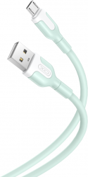 Кабель XO NB212 microUSB 1m 2.1A Green