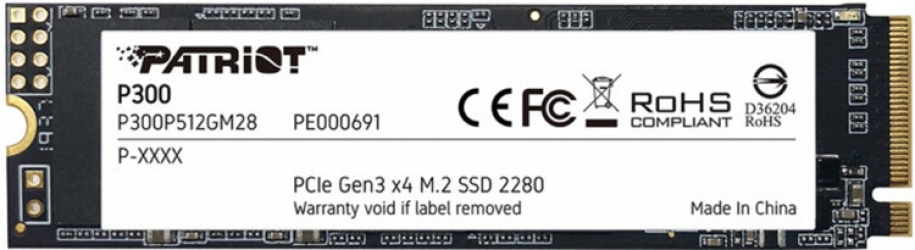 SSD накопичувач Patriot P300 2TB M.2 2280 NVMe PCIe 3.0 x4 3D NAND TLC (P300P2TBM28)