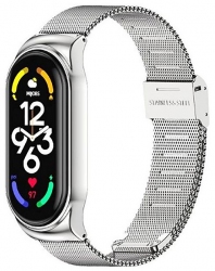 Ремінець BeCover Metal для Xiaomi Mi Smart Band 7 (707494) Silver