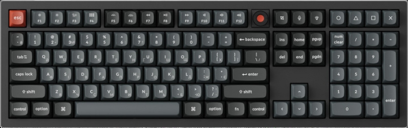 Клавиатура проводная Keychron V6 8K Keychron Super Red Switch Black RGB (V6W-D1-UA)