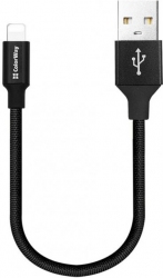 Кабель ColorWay USB — Apple Lightning 2.4 А 25 см (CW-CBUL048-BK) Black