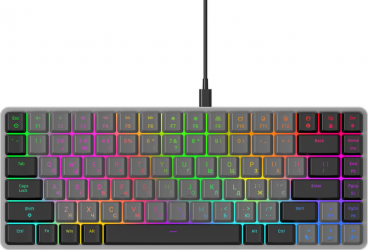 Клавіатура дротова GamePro MK141R Red Swich Low Profile 75% RGB Dark Gray Клавіатура дротова GamePro MK141R Red Swich Low Profile 75% RGB Dark Gray