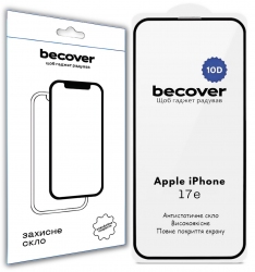 Захисне скло BeCover для Apple iPhone 17e 10D (715142) Black