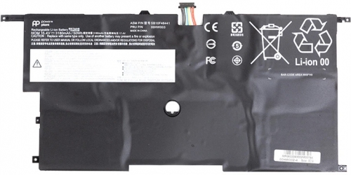 Аккумулятор PowerPlant для Lenovo ThinkPad X1 Carbon Gen3 3rd 2015 (00HW002) 15.4 V 3180 mAh (NB481620)