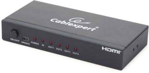 Разветвитель Cablexpert HDMI сигнала на 4 порта (DSP-4PH4-02) Black Разветвитель Cablexpert HDMI сигнала на 4 порта (DSP-4PH4-02) Black