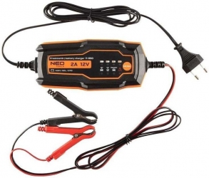 Зарядное устройство автоматическое Neo Tools, 2А/35Вт, 4-60Ач, для кислотных/AGM/GEL аккумуляторов Зарядное устройство автоматическое Neo Tools, 2А/35Вт, 4-60Ач, для кислотных/AGM/GEL аккумуляторов