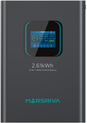 Аккумуляторная батарея Marsriva LiFePO4 25.6V 102Ah 2.61KWH (MR-LFP24-100-WMD) Аккумуляторная батарея Marsriva LiFePO4 25.6V 102Ah 2.61KWH (MR-LFP24-100-WMD)
