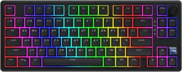 Клавіатура бездротова Hator Skyfall 80 PRO Aurum Vanila Silent RGB Wireless/Bluetooth/USB (HTK4181UA) Black 