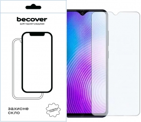 Защитное стекло BeCover для Tecno Pop 7 (BF6) 3D Crystal Clear Glass (709265)