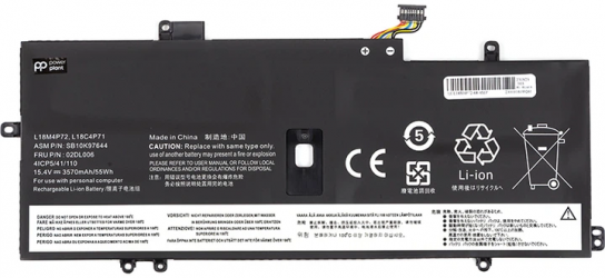 Аккумулятор PowerPlant для Lenovo ThinkPad X1 Yoga 4th Gen (L18M4P72) 15.4V 3570mAh (NB482108)