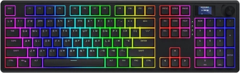 Клавіатура бездротова Hator Skyfall 100 PRO Aurum Vanila Silent RGB Wireless/Bluetooth/USB (HTK4101UA) Black 