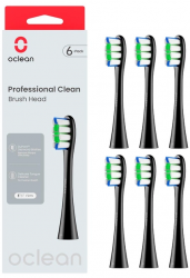 Насадки для электрической зубной щетки Oclean Professional Clean 6шт Black Насадки для электрической зубной щетки Oclean Professional Clean 6шт Black