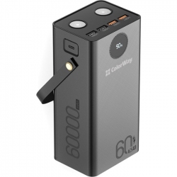 УМБ ColorWay Power Bank 60000 mAh Powerful (CW-PB600LPA5BK-PDD) Black