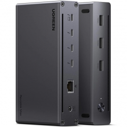 Док-станция Ugreen U708 Thunderbolt 4 --> 3xTh.4/3xUSBA 3.2/RJ45 Gigabit/140W ARevodok Max 8-in-1 U708  Док-станция Ugreen U708 Thunderbolt 4 --> 3xTh.4/3xUSBA 3.2/RJ45 Gigabit/140W ARevodok Max 8-in-1 U708